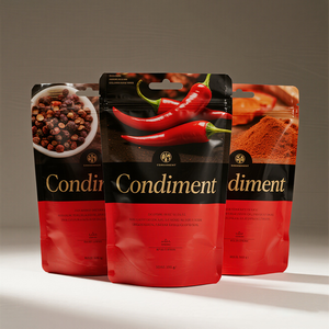사용자 정의 라미네이트 스탠드 업 파우치 매운 향신료 포장 재료 조미료 봉인 가방 조미료 향신료 포장 가방 - Product Image 3