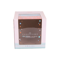 Caja de correo de cartón corrugado plegable en relieve ecológica personalizada, embalaje de ventana colorida para envío, carpeta de regalo con logotipo
