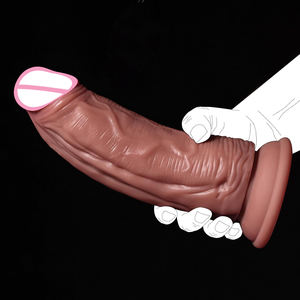 Großhandel Erwachsenen-Masturbator Großer Zweischichtiger Silikon Realistischer Elektrischer Stoßender Weicher <span class=keywords><strong>Dildo</strong></span> mit Starkem Saugnapf - Product Image 2