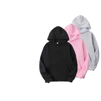 Sweat-shirt décontracté personnalisé avec logo en relief, poche kangourou, uni, en coton de haute qualité, unisexe