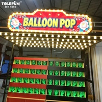 Tolefun CE Stand de jeu de fléchettes à ballons pour parcs d'attractions et fêtes foraines, Stand de tir aux ballons, Éclairage LED pour foire et centre commercial