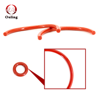 Joint torique en caoutchouc de silicone rouge à section transversale VMQ épaisseur 5mm OD55-130mm catégorie de produit du fabricant joints et rondelles