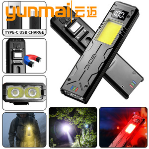 ไฟฉาย DC01 ความสว่างสูง ไฟ LED ชาร์จได้ แบตเตอรี่ในตัว ไฟฉายยุทธวิธี ไฟฉายทำงานกลางแจ้ง ไฟฉายฉุกเฉิน พร้อมคลิปแม่เหล็ก - Product Image 5