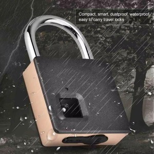 Serrure de porte intelligente en métal, cadenas biométrique à empreintes digitales, en acier inoxydable, portable, pour l'extérieur, anti-poussière, étanche - Product Image 6