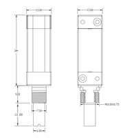 Potentiomètre multivoies KML 10 10K ML10 contelec, potentiomètre en plastique conducteur, capteur