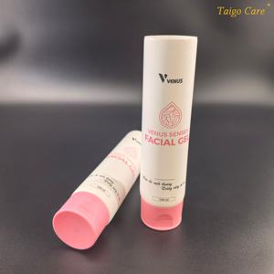 Tube cosmétique vide personnalisé en PE blanc de 80 ml, 100 ml, 120 ml, tube souple à presser pour soins de la peau avec bouchon coréen à clapet - Product Image 3
