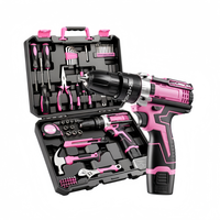 Ensemble d'outils combinés de perceuse électrique sans balais multifonctionnelle en acier au carbone avec batterie lithium-ion, personnalisable OEM/ODM, 153 pièces