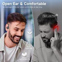 Auriculares de Conducción Ósea LOBKIN, Auriculares Inalámbricos de Oreja Abierta para Natación, Memoria de 32 GB, 8 Horas de Reproducción, para Senderismo, Correr y Natación
