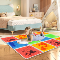 Neues Produkt: sensorisches Spielzeug für Kinder mit Autismus, Kinder puzzlespiel zeug, leuchtende quadratische flüssige Bodenfliesen