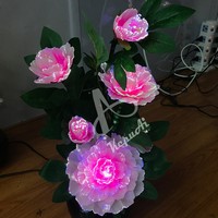 Lampe à fibres optiques LED RGB en forme de cactus, indice de protection IP55, fonction de gradation, légère, garantie de 5 ans, pour la décoration de la maison et des événements
