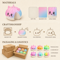 Jouet anti-stress souple et moelleux en TPR, licorne arc-en-ciel fantaisie, à remontée lente, pour adultes et adolescents, mini cadeau Kawaii