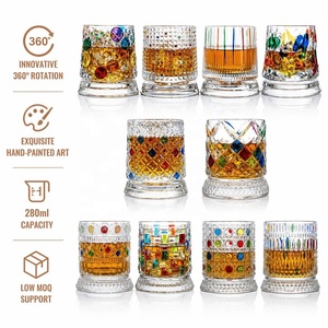 Vaso Giratorio de Lujo para Whisky, Irrompible, Antiestrés, Pintado a Mano, Cristalería al por Mayor - Product Image 1