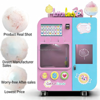 Distributeur automatique de barbe à papa avec code QR et fonctionnement à pièces