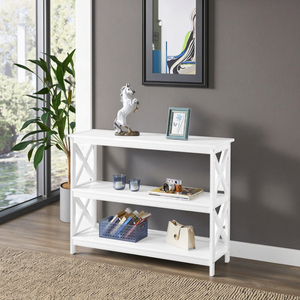 Cổ điển đơn giản bằng gỗ giao diện điều khiển Bảng 80cm hiện đại En Bois cho phòng khách Trắng & Đen lối vào hành lang & lối vào - Product Image 6