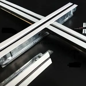 High Quality White Grooved Suspended Flat Ceiling T Grids 38*15 32*24 T Bar For Pvc Gypsum Ceiling Board