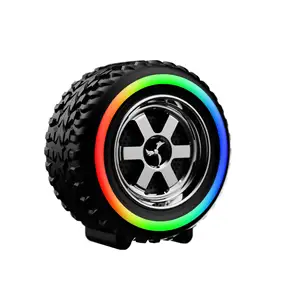 2023 New Battle Wheel Mini Tire Shape Speaker Portable Card Insertion Machine Mini Sound Manufacturer Direct Sales