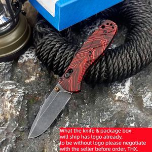 มีดพับด้าม G10 สี 585 ใบมีดเหล็ก D2 สำหรับตั้งแคมป์ เอาตัวรอด พกพา EDC ใช้ในยุทธวิธี ขายส่ง - Product Image 3