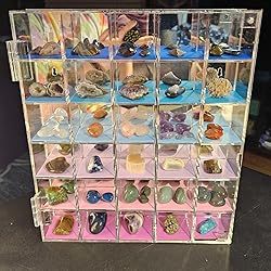 Boîte de <span class=keywords><strong>collection</strong></span> en acrylique réglable <span class=keywords><strong>Vitrine</strong></span> de roche transparente Pierres de flèche en miroir Titulaire d'objets de <span class=keywords><strong>collection</strong></span> en cristal minéral - Product Image 3