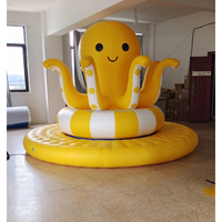 Manège gonflable électrique commercial personnalisé pour enfants, équipement de jeu souple en métal, carrousel poulpe – Vente chaude