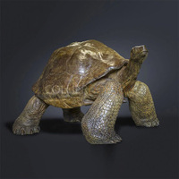 Statue de tortue en bronze patiné antique, sculpture de tortue en bronze faite à la main, représentant une faune sauvage