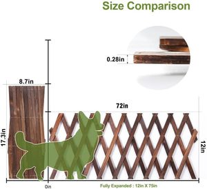 Lot de 2 <span class=keywords><strong>treillis</strong></span> de jardin extensibles en <span class=keywords><strong>bois</strong></span> <span class=keywords><strong>pour</strong></span> plantes grimpantes, écologiques, faciles à assembler, <span class=keywords><strong>pour</strong></span> mur, clôture de jardin et patio extérieur - Product Image 2