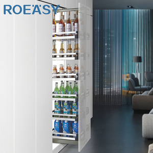 Unidad de despensa de acero inoxidable ROEASY, estante y estante de almacenamiento de bebidas, <span class=keywords><strong>armario</strong></span> <span class=keywords><strong>alto</strong></span> extraíble y organizadores de despensa - Product Image 4