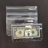 Nouvel arrivage Classeur à feuilles mobiles Pochettes classeur à feuilles mobiles Pochettes A6 ouvertes sur le côté PVC transparent Pochette pour enveloppe d'argent Scellée sans zip classement d'espèces