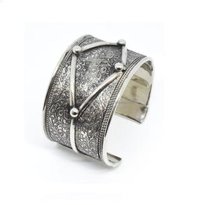 Pulsera de Metal con diseño antiguo, brazalete bohemio, turco, gitano, joyería Tribal - Product Image 3