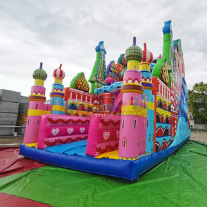 Full printing pvc party jumping bouncy <b>house</b> toboggan gonflable <b>inflatable</b> castle slide for kids - Product Image 4