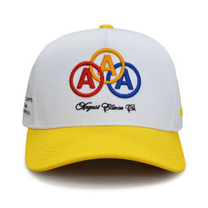 Casquettes de baseball unisexe en sergé de coton personnalisées avec logo, vente en gros, bicolores, visière incurvée, casquette de sport brodée sur mesure, Gorras - Product Image 2
