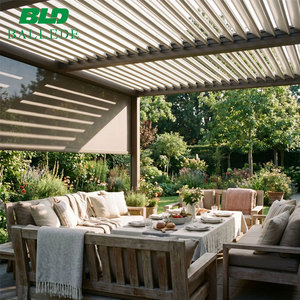Gazebo Automático para Jardín de 6x4m con Techo de Láminas Motorizadas, Pérgola Retráctil Impermeable de Aluminio - Product Image 4