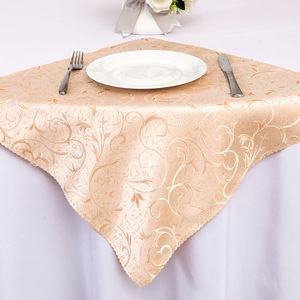 Serviette de table et nappe en tissu jacquard, matière polyester, 48x48cm, carrée, pour hôtels et restaurants - Product Image 1