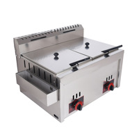 Nueva freidora comercial de acero inoxidable a gas para restaurantes, uso doméstico, 220V, patatas fritas y freidora de pollo