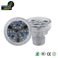 Lampe LED Carrousel RGB+W AC 24V à 1-16 programmes, ampoule LED E14, points lumineux, corps en plastique IP65 pour manèges