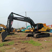 Excavatrice sur chenilles hydraulique d'occasion VOLVO EC250DL de 24 tonnes, robuste, avec accessoires gratuits pour la construction