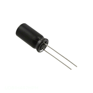 ตัวเก็บประจุแบบ Through Hole CAP ALUM 4.7UF 20% 50V RADIAL TH 4.7 uF UDB1H4R7MPM จากผู้ผลิต - Product Image 1