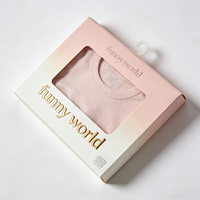 Caja de Regalo de Ropa Interior Ecológica para Bebé con Cajas Rígidas de Cartón, Gancho Personalizado, Diseño de Alta Gama, Impresión a Cuatro Colores