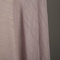 Tissu Hijab en Satin de Polyester Jacquard Rayé Fil Argenté B10, Anti-Plis, pour Châle Femme Usage Quotidien