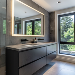 Miroir mural rectangulaire moderne de qualité supérieure, sur mesure, avec cadre, miroir LED <span class=keywords><strong>LUCIEN</strong></span>, directement de l'usine - Product Image 4