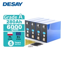 Desay baterai Ion litium 280Ah 280Ah 3.2V 6000 kali siklus LiFePO4 sel baterai untuk sistem penyimpanan energi surya