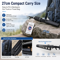 Canne à pêche télescopique en fibre de carbone UL Fast Action de 1,5 m, avec anneaux Fuji, pour micro-leurres, poids 2-8 g, 75 g, canne à pêche ultralégère