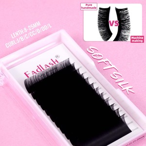 Cils individuels à volume mixte 0,03 0,05 0,07 0,10 <span class=keywords><strong>C</strong></span> <span class=keywords><strong>D</strong></span> Curl Premium Cashmere Noir mat Extensions de cils en plateau - Product Image 6