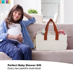 Organizador de pañales para bebés con compartimento de almacenamiento extraíble, organizador de pañales para bebés, contenedor de almacenamiento de pañales para coche de viaje - Product Image 3