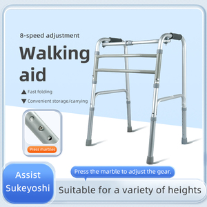 Nouveau déambulateur léger avec roues et siège, aides à la marche de haute qualité, gris - Product Image 6