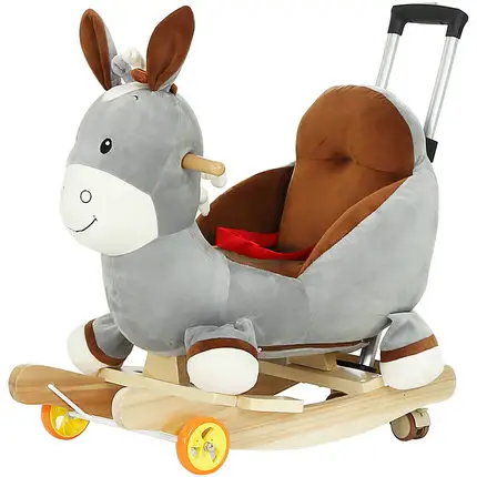 Best selling custom plush stuffed animal rocking chair with wheels