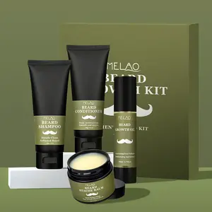 Produits pour barbe pour hommes Shampooing et après-shampoing pour hommes Kits de soins de la barbe Kit de toilettage biologique parfait pour les poils du visage pour hommes