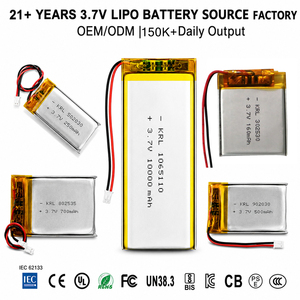 Аккумулятор LiPo 3.7V 1520mAh с сертификатом UL 952847 для медицинских устройств, колонок, косметических приборов. Производитель OEM/ODM. - Product Image 1