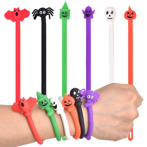 CHENXI Halloween 20*3.3cm Bracelet extensible mignon en ficelle, décorations de fête, citrouilles, fantômes, jouets à presser, pour les 5 ans et plus, 5 à 7 ans - Product Image 6
