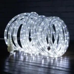 360 glow round LED rope light 2 wires 36leds flex tube for Christmas party wedding holiday decor lighting cool white