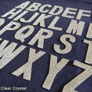 Parches de letras de diamantes de imitación de 7,2 CM de altura a-Z diamantes de imitación letras de hierro Hotfix apliques pegatinas ostentosas parche de letras de cristal - Product Image 3